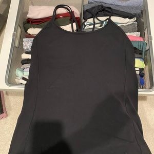 Black lululemon tank with built on bra Size 8/10